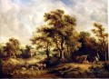 Richard Hilder Landschaft mit gipsy Tönung Stiere
